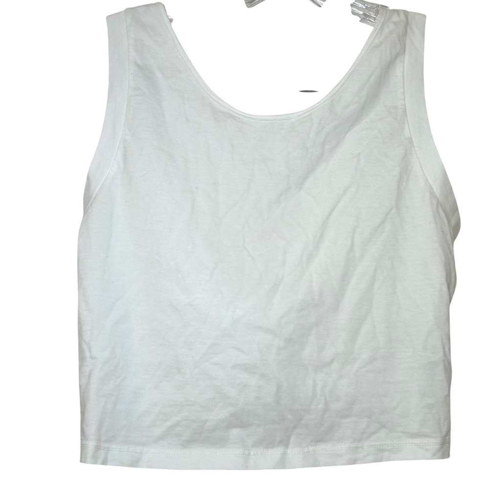 Forte Forte White Cotton Twist Front Crop Top Sleeveless Italy Size 0 XS Minimal
